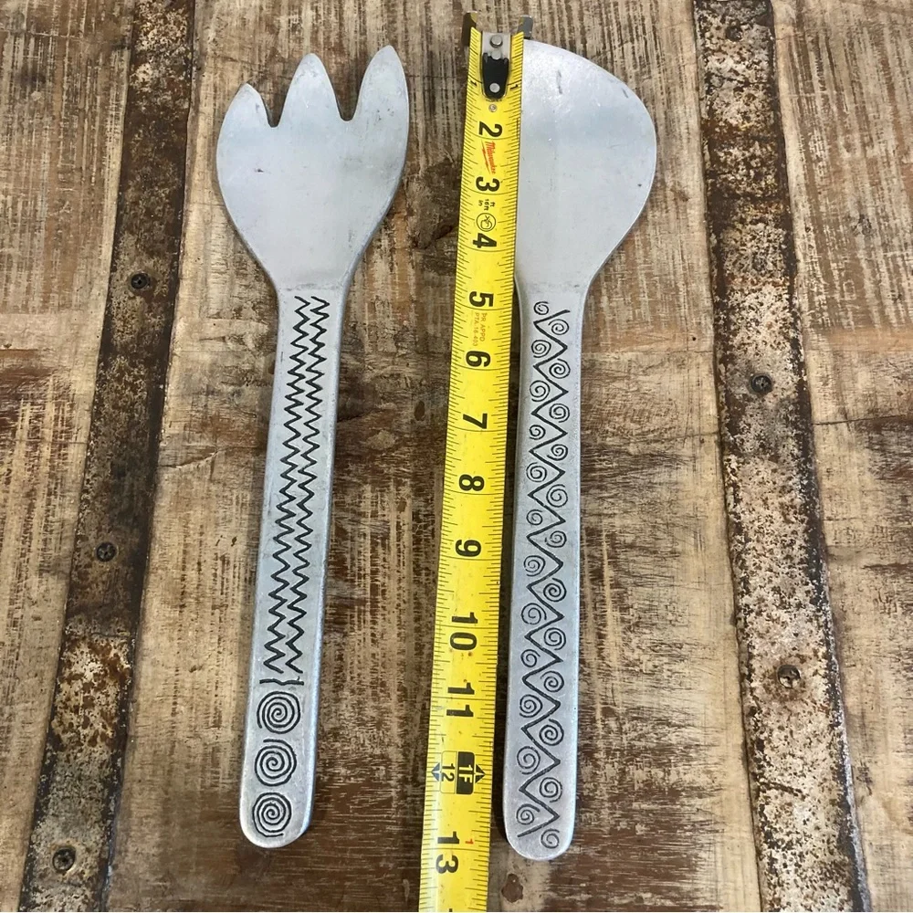Wilton Armetale Serving Utensils Set Reggae Pattern 13” Long Metal